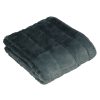 Chester Faux Fur Charcoal Throw