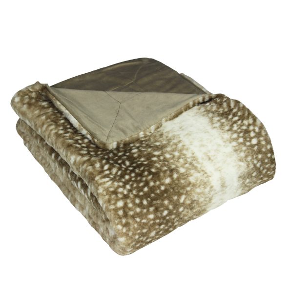 Fawn Faux Fur Throw