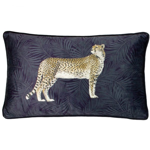 Navy Cheetah Forest Cushion