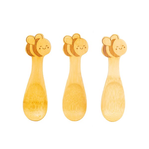 Set of 3 Bee Bamboo Spoons