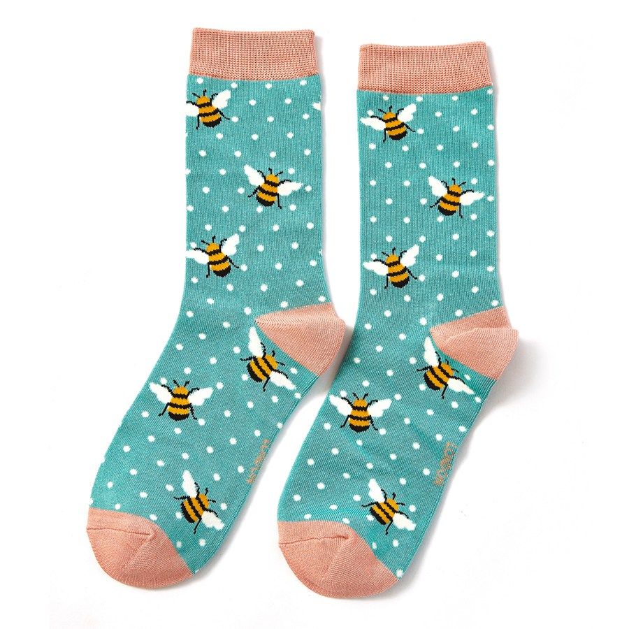 Turquoise Bumble Bee Socks The Haven Home Interiors