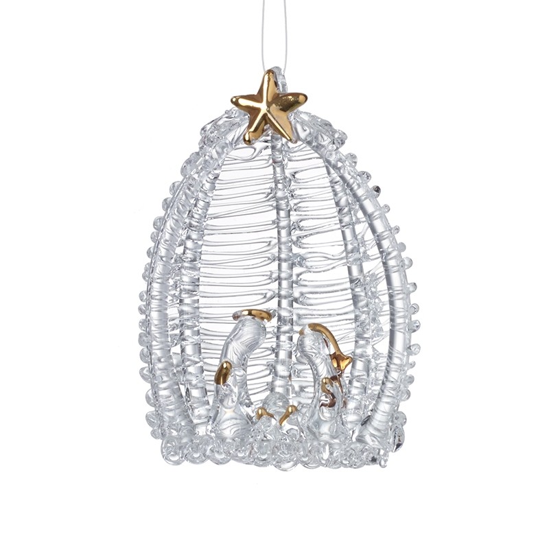 Hanging Glass Nativity Scene The Haven Home Interiors