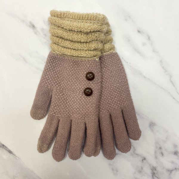 Lilac Buttoned Ladies Gloves