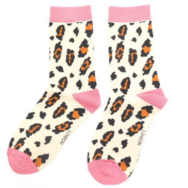 Cream Leopard Spot Socks