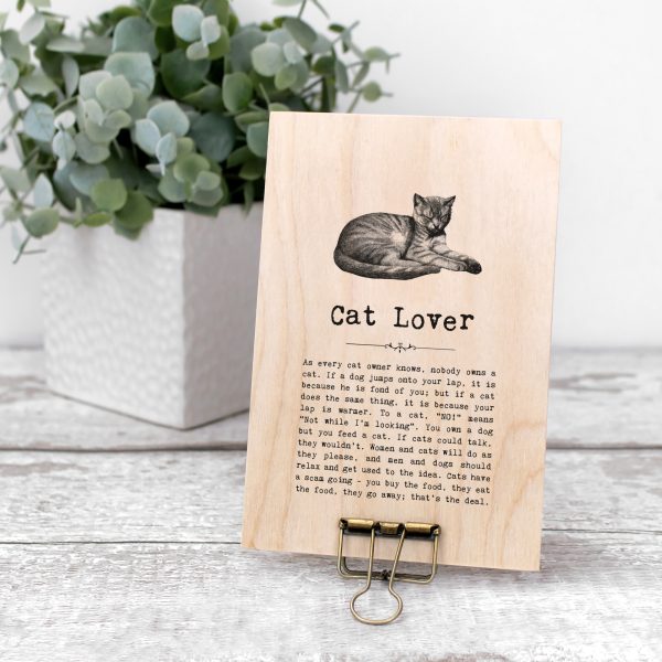 Cat Lover Mini Plaque