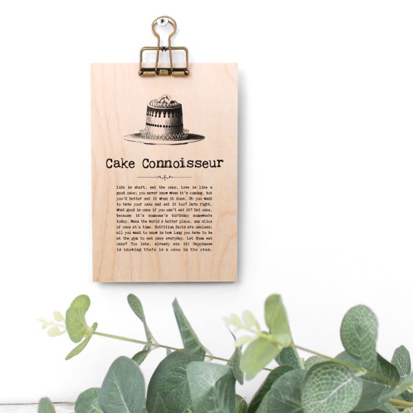 Cake Connoisseur Mini Plaque