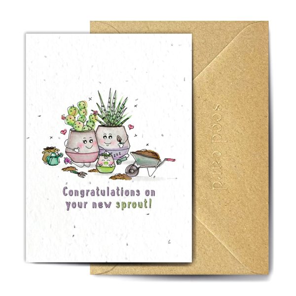 Congratulations On Your New Sprout Plantable Card