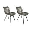 Ascoli Vegan Leather Grey Dining Chair PAIR Ascoli Vegan Leather Grey Dining Chair PAIR
