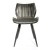 Ascoli Vegan Leather Grey Dining Chair PAIR Ascoli Vegan Leather Grey Dining Chair PAIR