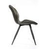 Ascoli Vegan Leather Grey Dining Chair PAIR