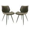 Ascoli Vegan Leather Mussel Dining Chair PAIR