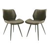 Ascoli Vegan Leather Mussel Dining Chair PAIR Ascoli Vegan Leather Mussel Dining Chair PAIR
