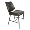 Calabria Vegan Leather Grey Dining Chair PAIR