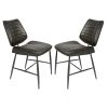 Calabria Vegan Leather Grey Dining Chair PAIR Calabria Vegan Leather Grey Dining Chair PAIR