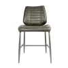 Calabria Vegan Leather Grey Dining Chair PAIR