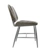 Calabria Vegan Leather Grey Dining Chair PAIR