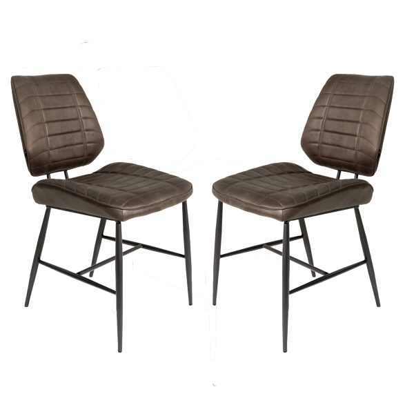 Calabria Vegan Leather Mussel Dining Chair PAIR