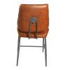 Calabria Vegan Leather Tan Dining Chair PAIR
