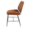 Calabria Vegan Leather Tan Dining Chair PAIR