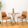 Calabria Vegan Leather Tan Dining Chair PAIR