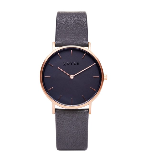 The Rose Gold Face with Dark Grey Strap 1