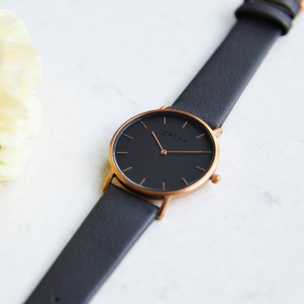 The Rose Gold Face with Dark Grey Strap 1