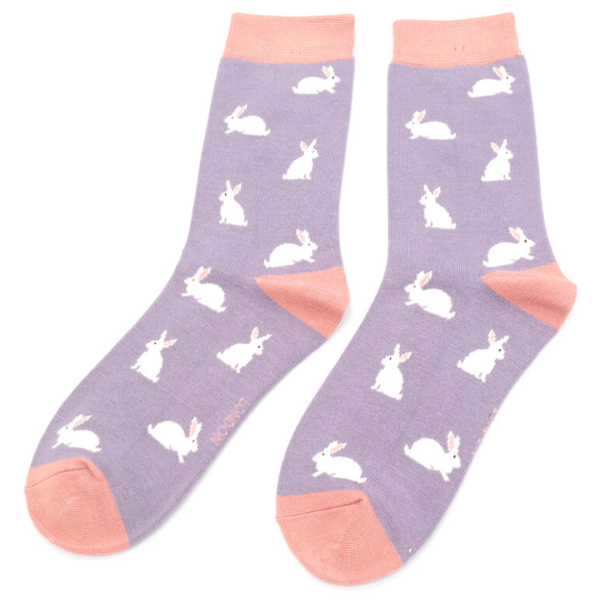 Lilac Rabbits Socks