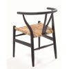 Chilham Black Chair With Rush Seat