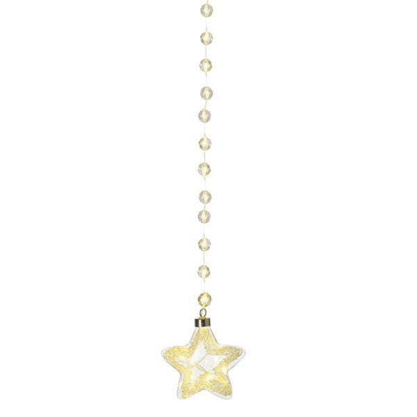 Large Light Up Glass Garland With Star