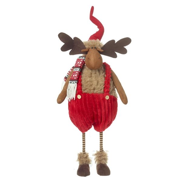 Small Moose In Red Dungarees