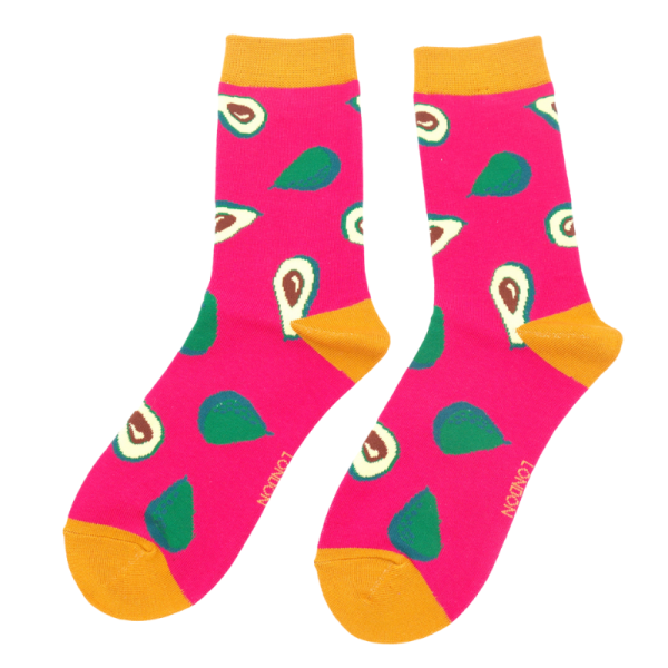Hot Pink Avocado Socks