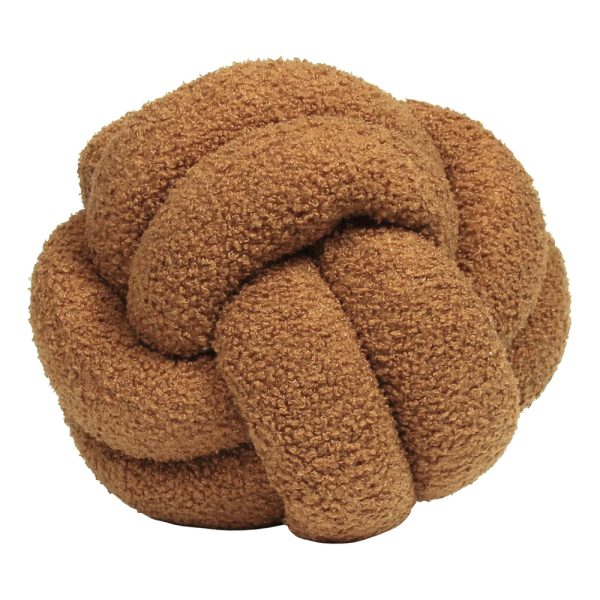 Boucle Knot Ginger Fleece Cushion