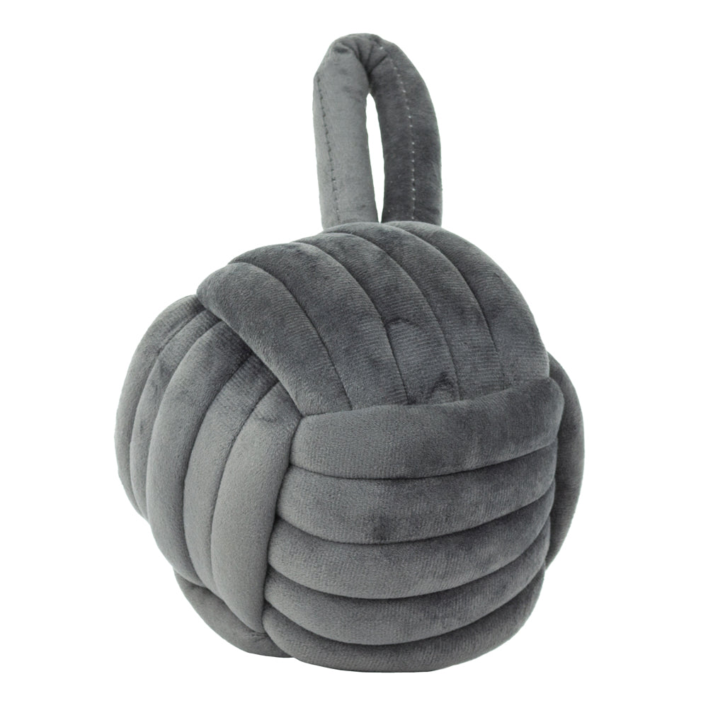 Charcoal Knot Velvet Door Stop The Haven Home Interiors