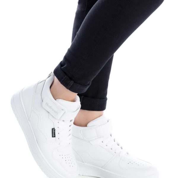 White PU Ladies Ankle Boot