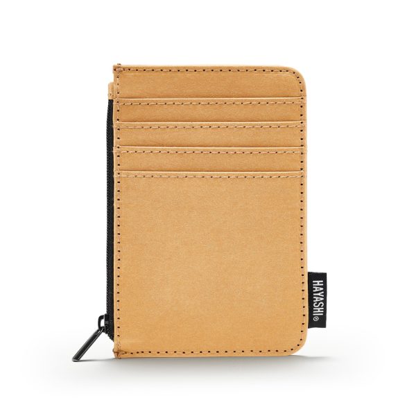 Tan Zipped Card Case