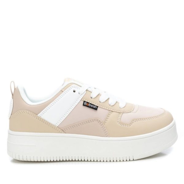 Beige Lace-up Trainer