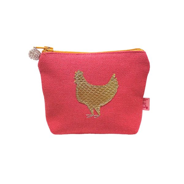 Coral Gold Chicken Mini Purse