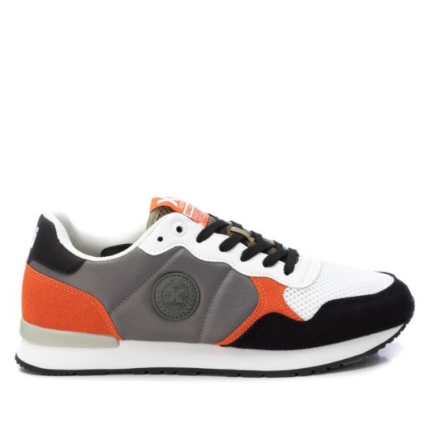 Orange & Black Textured Mens Trainer