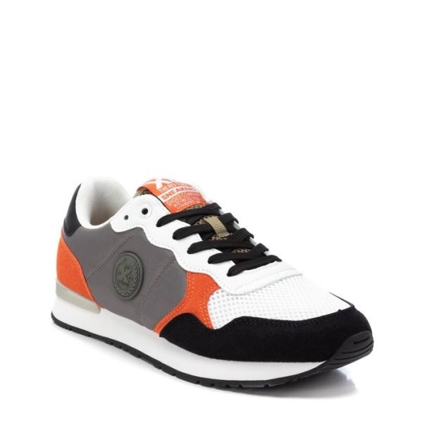 Orange & Black Textured Mens Trainer