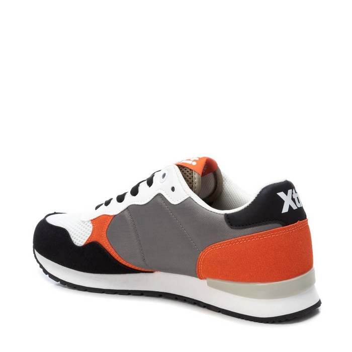 Orange Black Textured Mens Trainer