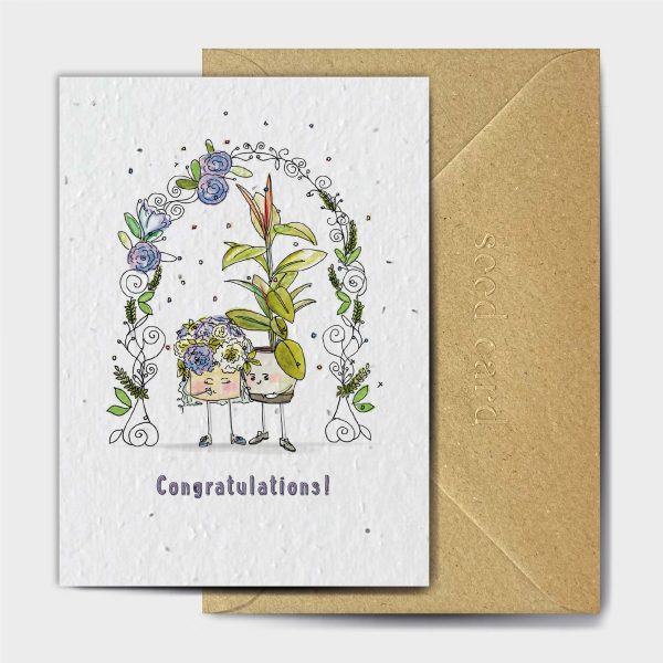 I PRONOUNCE YOU PLANTS & POTS Plantable Card