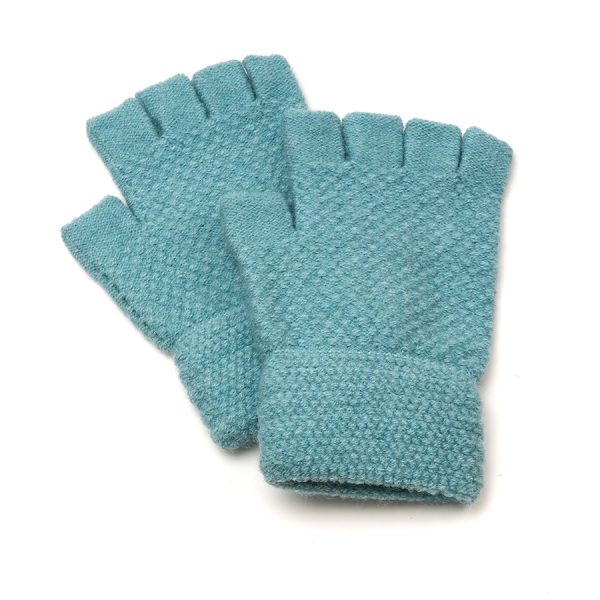 Aqua Green Ladies Fingerless Gloves
