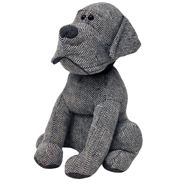 Grey Herringbone Dog Door Stop The Haven Home Interiors